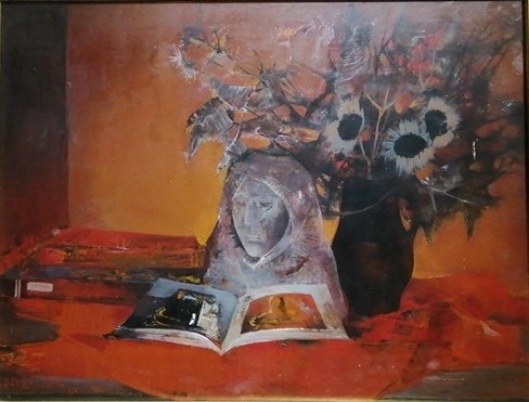 SOMOGYI SOMA LÁSZLÓ (1927-2004) Csendélet szoborral