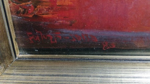 SOMOGYI SOMA LÁSZLÓ (1927-2004) Csendélet szoborral - Image 2