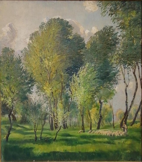 ISMERETLEN FESTŐ Birkanyáj a fák alatt