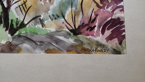 FARKASHÁZY MIKLÓS (1895-1964) Domboldal - Image 2