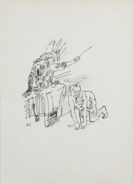 Kokoschka, Oskar (1886 - 1980): Pajzán jelenet (melléklet Victor von Dirsztay könyvéhez, Lipcse, 1917)