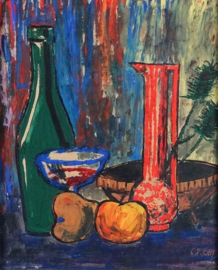 Olvashatatlan szignó (Sütő J.?): Csendélet, 1968