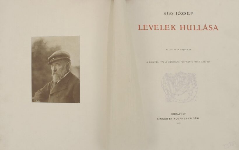 Falus Elek (1884 - 1950) rajzaival, Kiss József: Levelek hullása, Singer és Wolfner, 1908, borítója kopott - Image 2