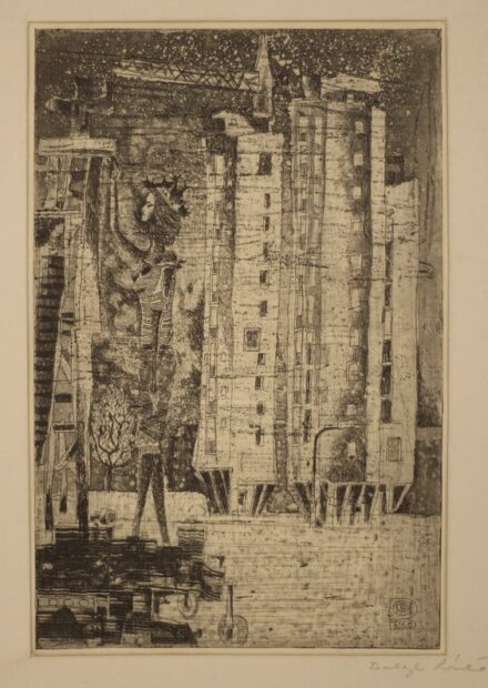 Balogh László (Eger 1930 - Eger 2002): Éjszakai építkezés, 1966