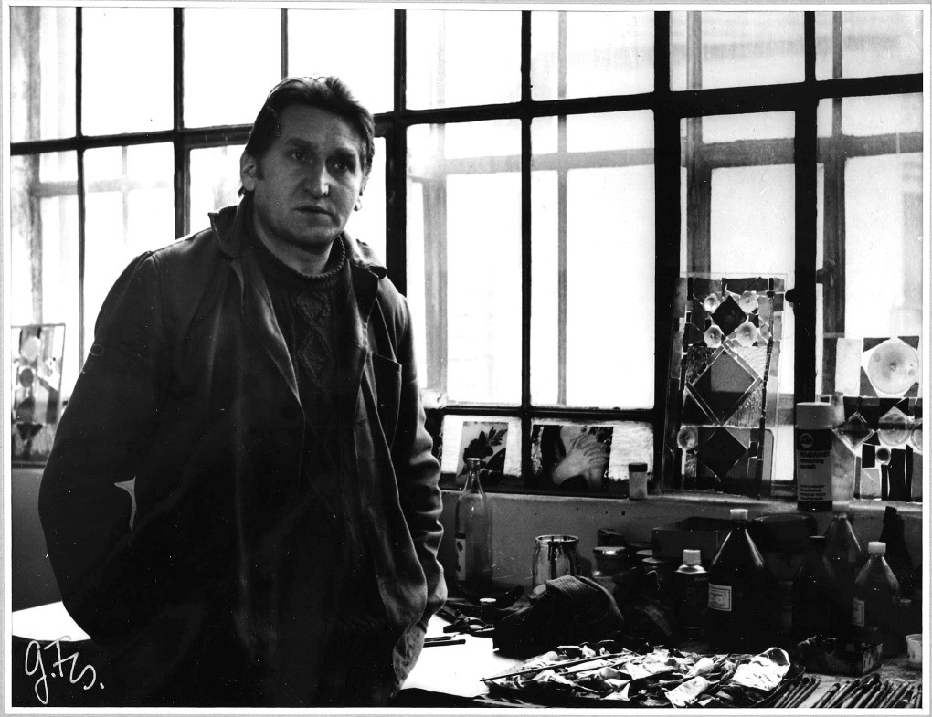 G.Fábri Zsuzsa (1931 - 2018): Bartl József a műtermében, 1982 körül