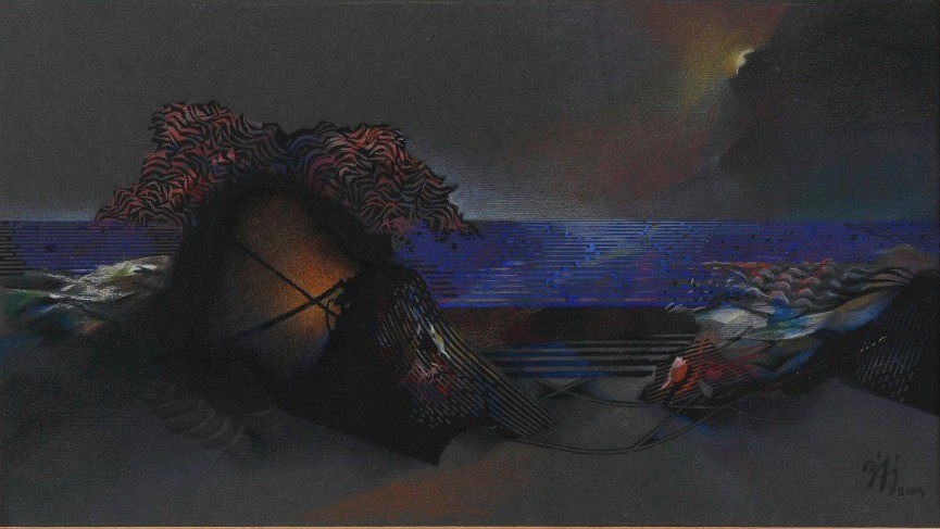 Buhály József (1945): Este a szérűn, 1984.