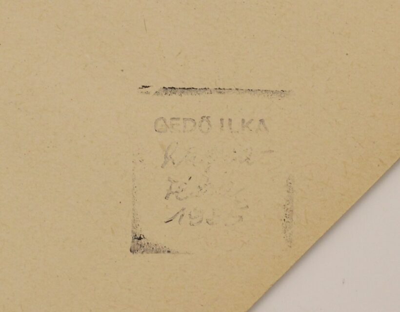 Gedő Ilka (1921 - 1985): Varró asszony, 1947 körül - Image 2