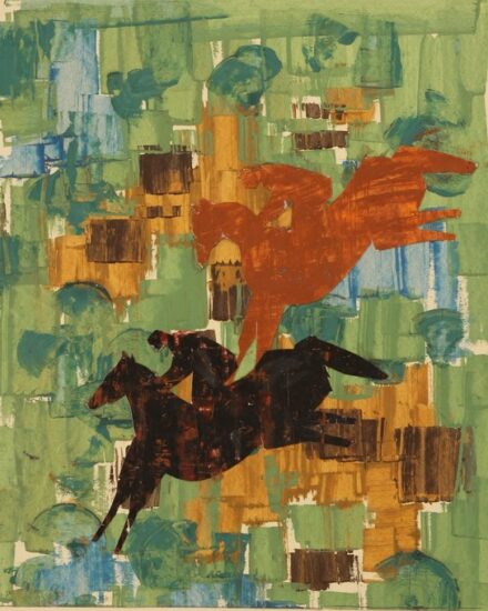 Hegyi György (1922 - 2001): Lovasok - falikép