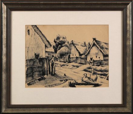 Lányi Anna (1909 - 1983): Falusi utca, 1930-as évek