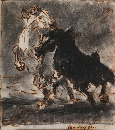 Zombory Lajos (1867 - 1933): Versenyző paripák