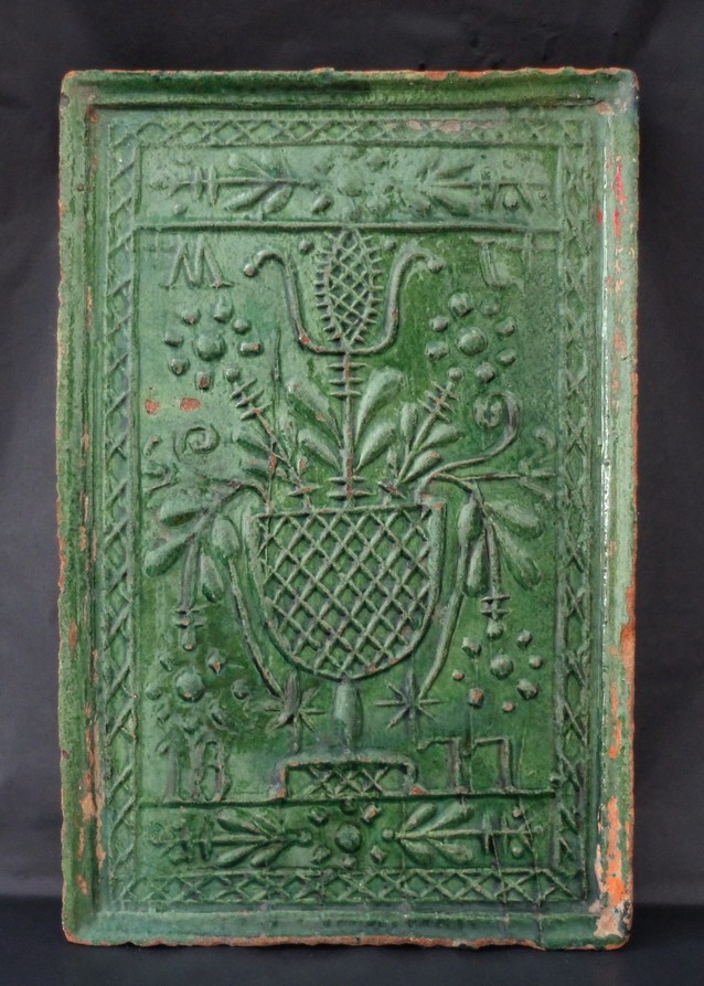Kalotaszegi kályhacsempe, Müller József mester kezéből, 1877