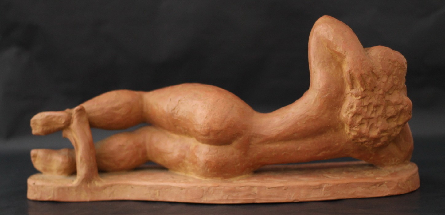 Gondos József (1909 - 1987): Könyöklő, fekvő akt, 1977 - Image 2