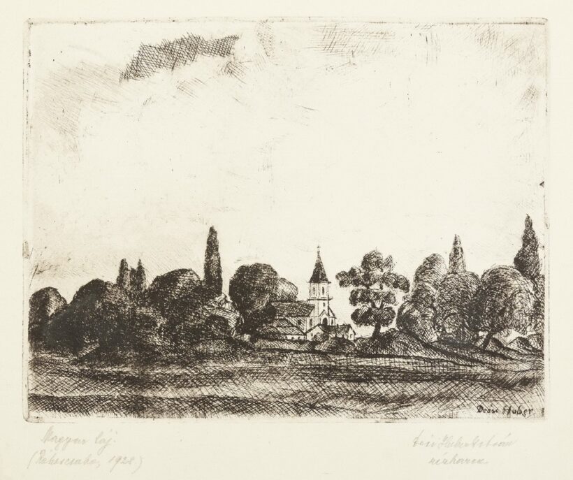 Dési Huber István (1895 - 1944): Magyar táj (Rákoscsaba), 1928