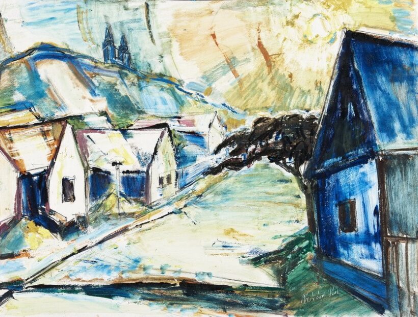 Tóvári Tóth István (1909 - 2004): Napfényes falusi utca