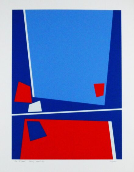 Kádár, Joseph (1936 - 2019), Kék-piros kompozíció, Párizs, 1988-93