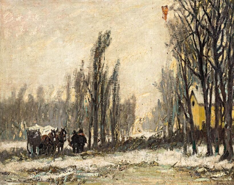 Berkes Antal (Budapest, 1874 - Budapest, 1938): Téli táj, 1909