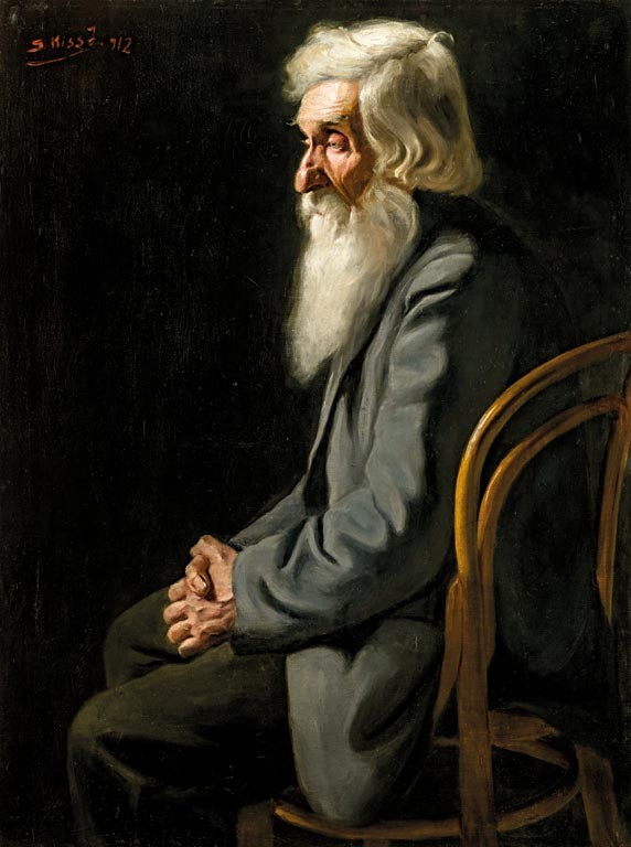 G. Kiss J.jelzéssel : Szakállas férfi, 1912