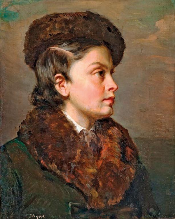 Heyne jelzéssel, 19. sz. vége : Lány szőrmesapkában