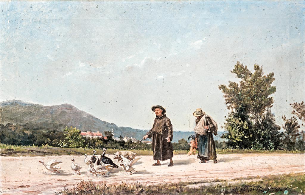 Blaskovits Ferenc (Bécs, 1859 - Tata, 1931): Vándorló barátok, 1891