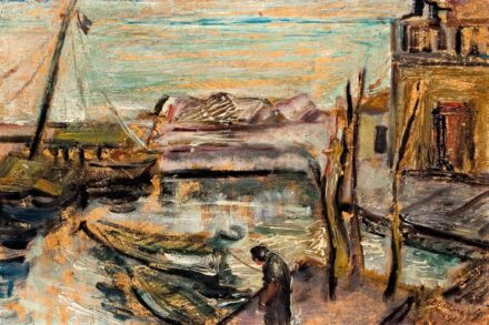 Blattner Géza (Debrecen, 1893 - Debrecen, 1967): Kikötői jelenet, 1921