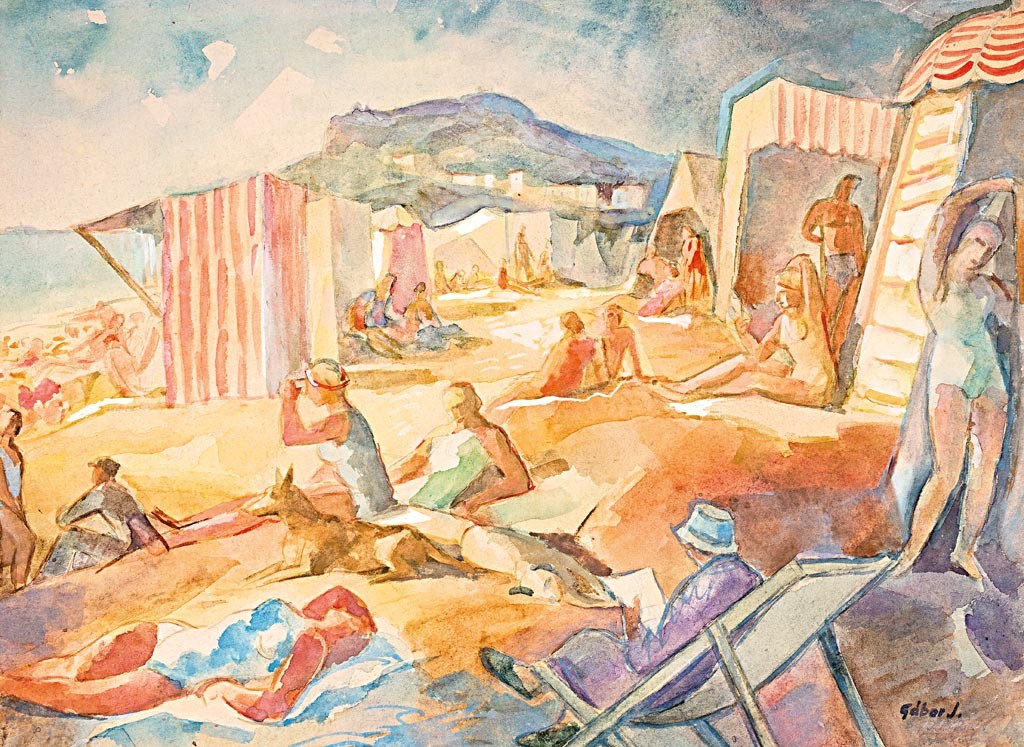 Gábor Jenő (Pécs, 1893 - Pécs, 1968): Strandolók