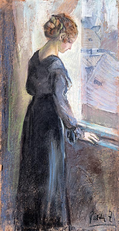Páldy Zoltán (Temesvár, 1884 - Budapest, 1939): Lány ablakban