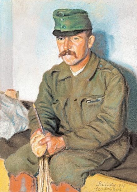 Pándy Lajos (1895, Budapest - 1957, Budapest): Pihenő katona, 1917