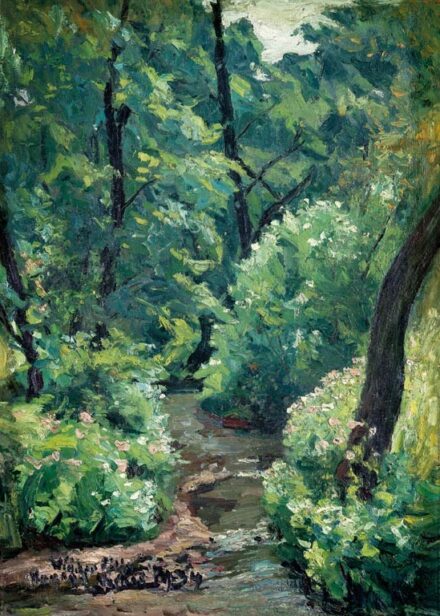 Widder Félix (Arad, 1874 - Budapest, 1939): Erdei patak, 1934