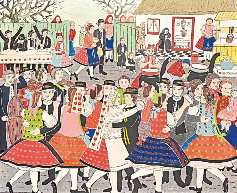 Vankóné Dudás Juli (Galgamácsa, 1919 - Galgamácsa, 1984): Lakodalom Galgamácsán