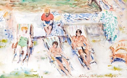 Diósy Antal (Budapest, 1895 - Budapest, 1977): Siófoki strandon