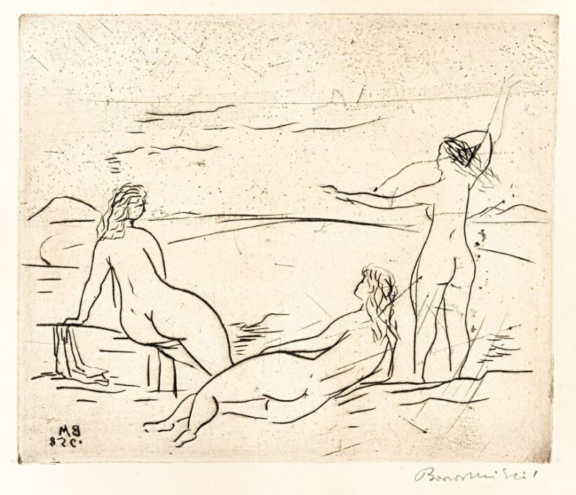 Borsos Miklós (Nagyszeben, 1906 - Budapest, 1990): Balatonparton, 1958