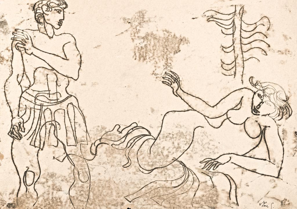 Szász Endre (Csíkszereda, 1926 - Mosdós, 2003): Mitológiai jelenet