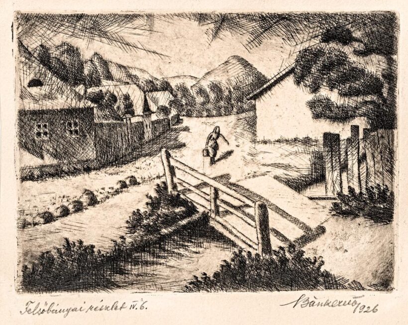 Bánk Ernő (Szalmatercs, 1883 - Budapest, 1962): Felsőbányai részlet, 1926