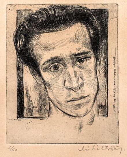 Miháltz Pál (Magyarvalkó, 1899 - Budapest, 1988): Önarckép, 1928