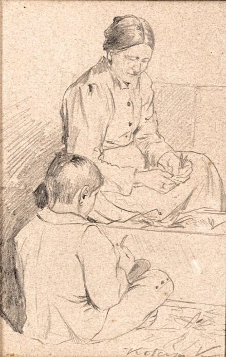 Kotász Károly (Budapest, 1872 - Budapest, 1941): Borsófejtők