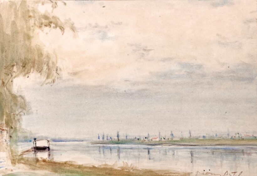 Diósy Antal (Budapest, 1895 - Budapest, 1977): Vízparti részlet