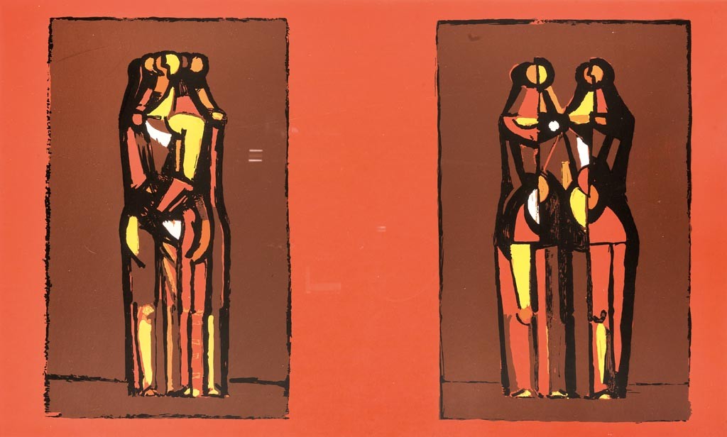 Barcsay Jenő (Katona, 1900 - Szentendre, 1988): Alakok,1982