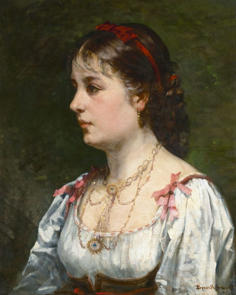 Bruck Lajos: Fiatal lány,  1875