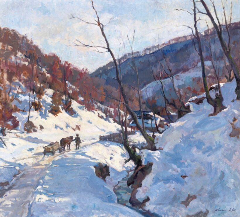 Krizsán János: Napsütéses Nagybánya (Tél), 1935