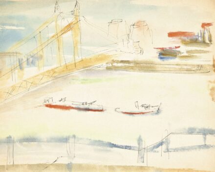 Ámos Imre: Budapest (A régi Erzsébet-híd), 1930-as évek