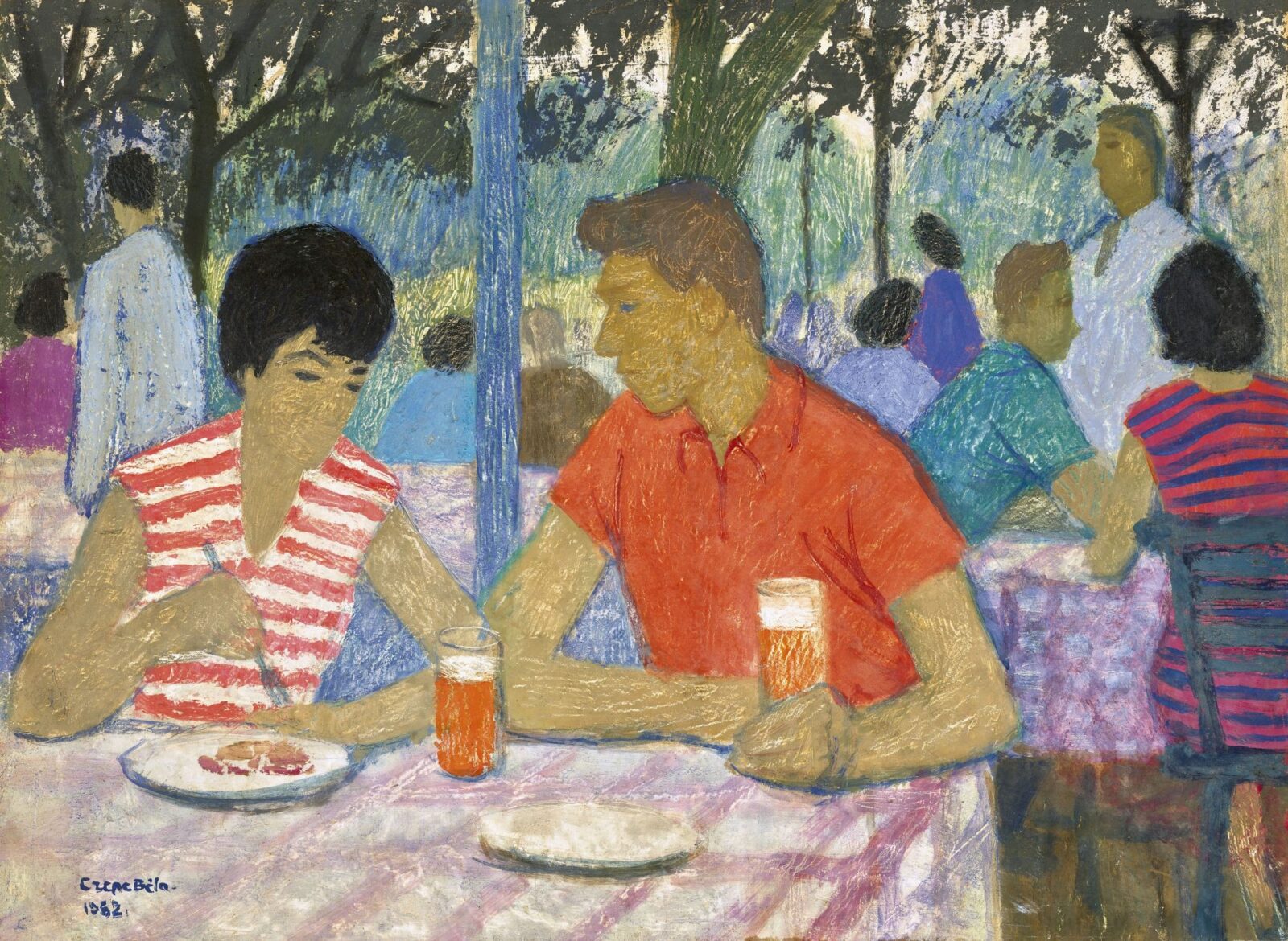 Czene Béla: Kertvendéglő (Randevú), 1962