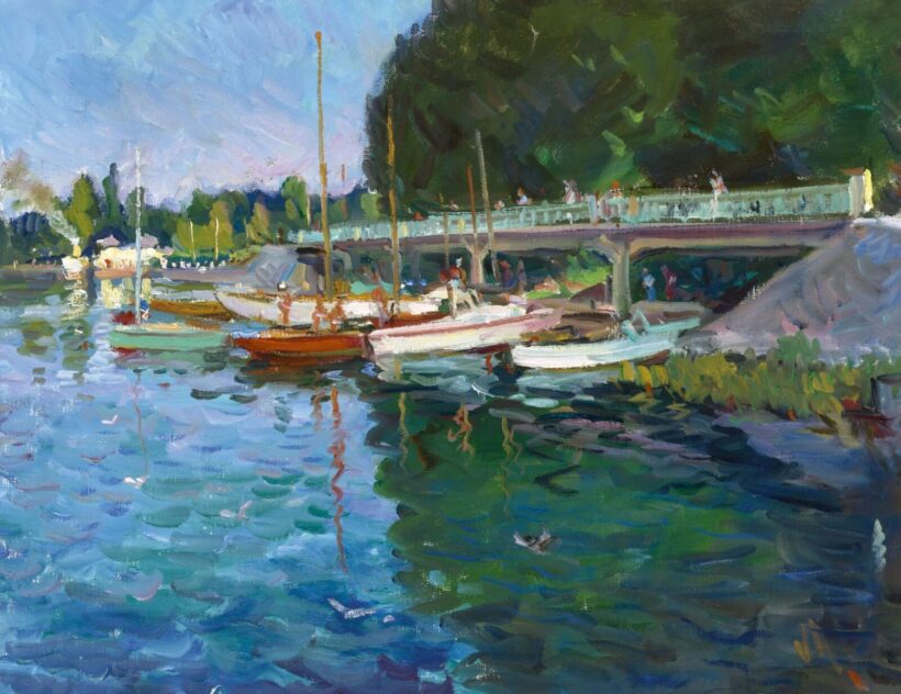 Boldizsár István: Balatoni kikötő (Siófok)