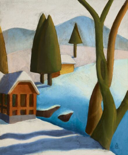 Pittner Olivér: Téli táj, 1931 körül