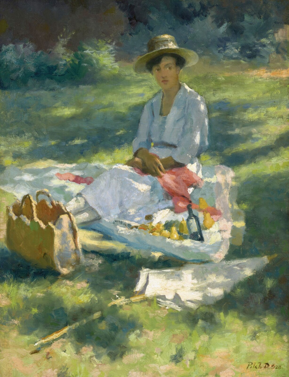 Pécsi-Pilch Dezső: Piknik (Nyári fények a tisztáson), 1920