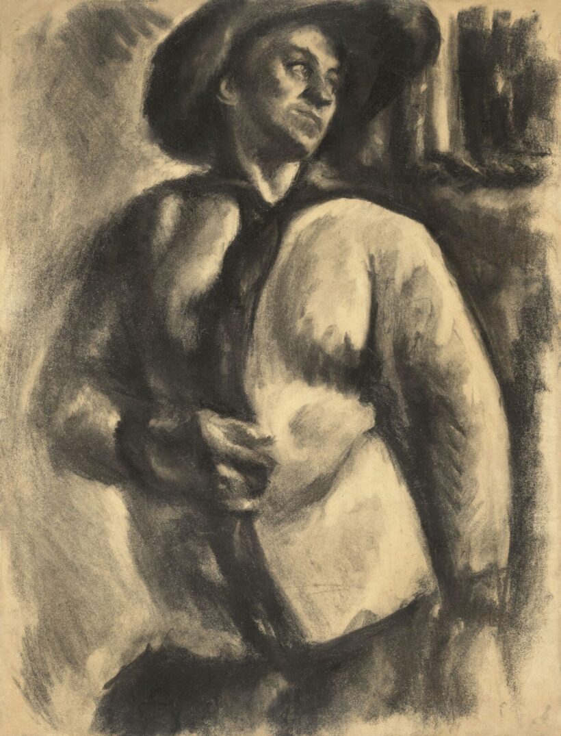 Uitz Béla: Kalapos önarckép, 1913 körül