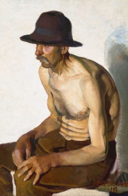 Aba-Novák Vilmos: Kalapos férfi, 1919