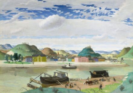 Fényes Adolf: Folyóparti táj (Idilli hangulat), 1931