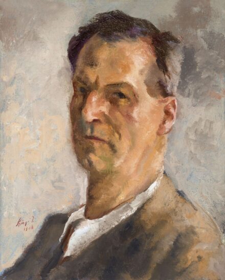 Szőnyi István: Önarckép a zebegényi műteremben, 1938