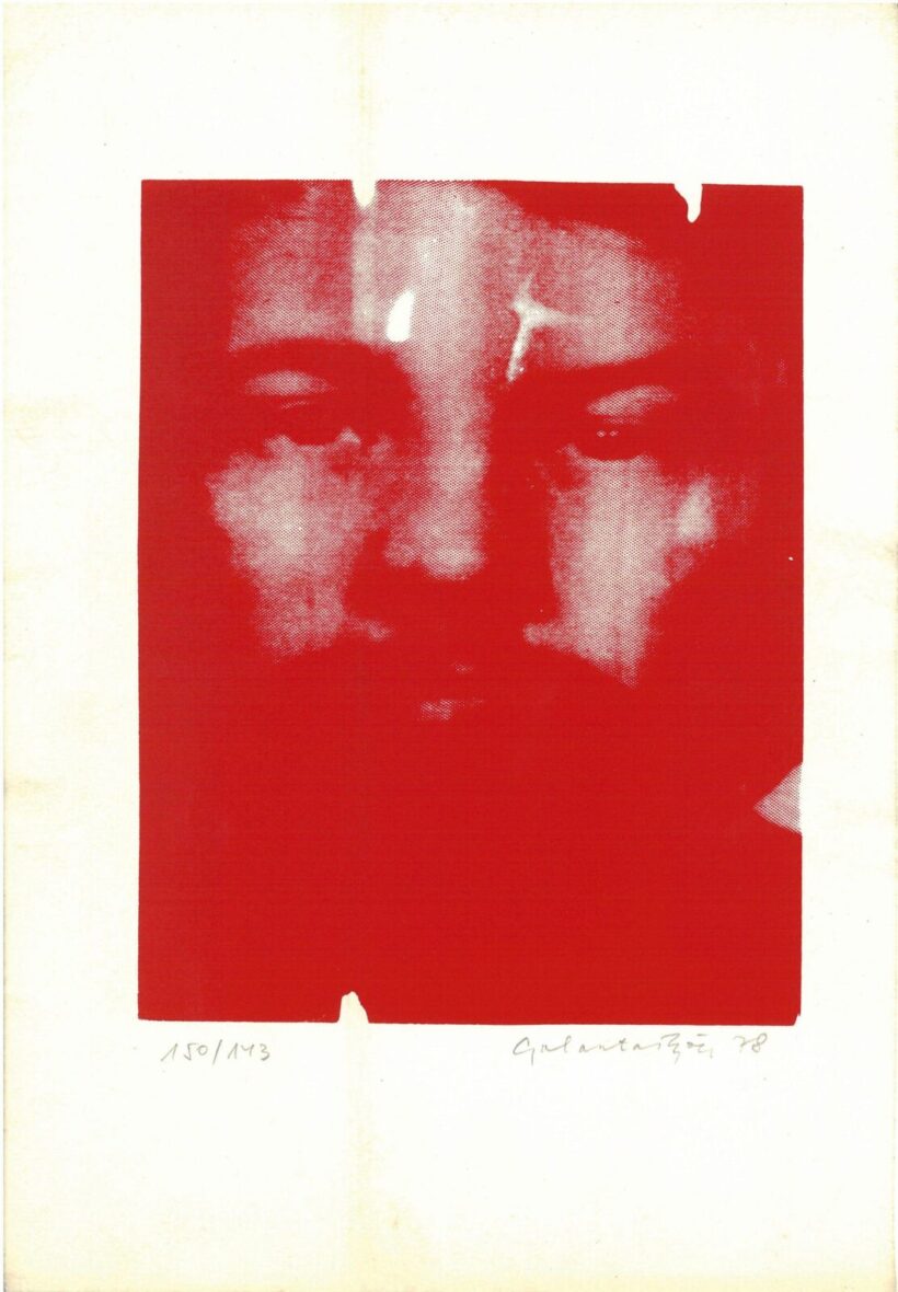 Galántai György: Önátalakítások, „új szitanyomat” széria, 1978 (Galántai György 16 eredeti színes szitanyomata, 143. számú példány) - A 16 mű együttes kikiáltási ára: 500 000 Ft - Image 2
