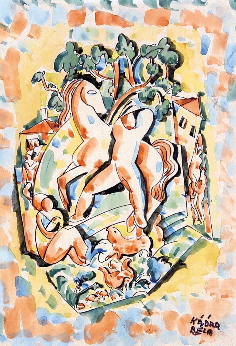 Kádár Béla (1877-1956): Lovas jelenet